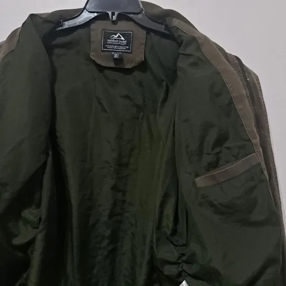 Outdoor Jacket Gorpcore Retro Utility Military Casual Jacket Olive Green Large - Picture 8 of 17